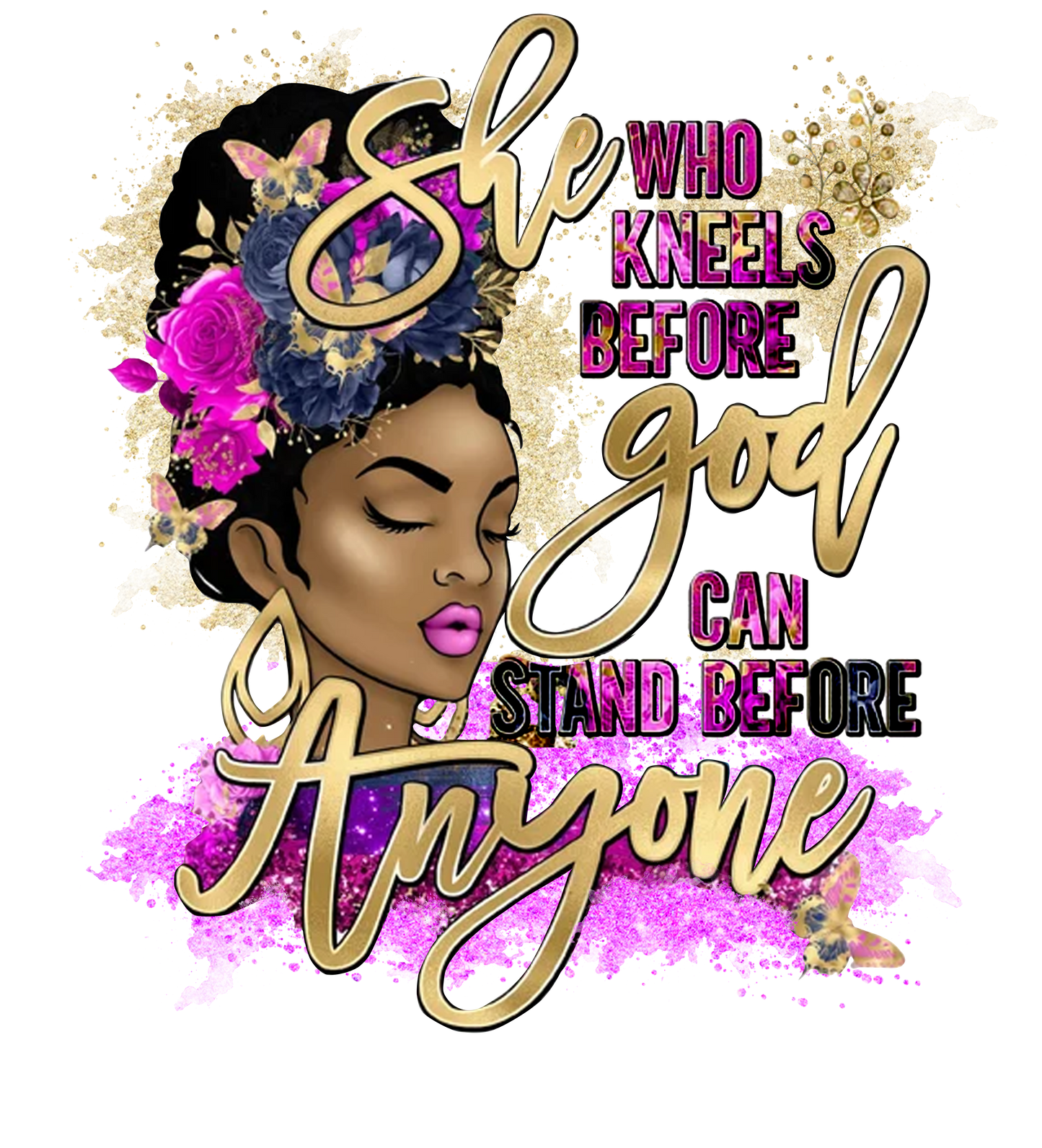 She who Kneels before GOD-DTF Transfers