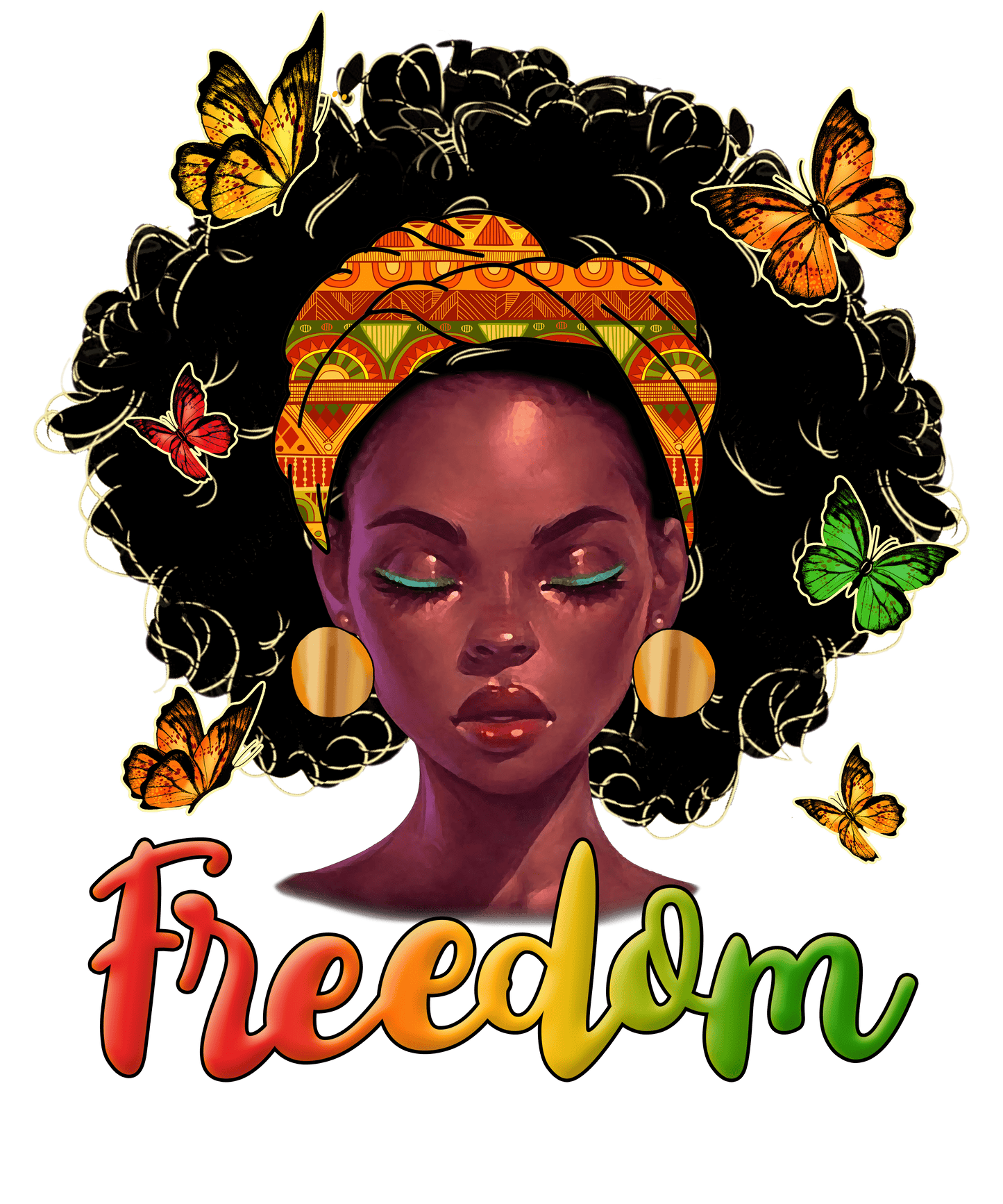 Black History Freedom DTF Transfer