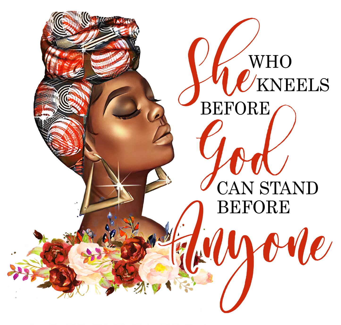 She who kneels Affirmation DTF Transfers