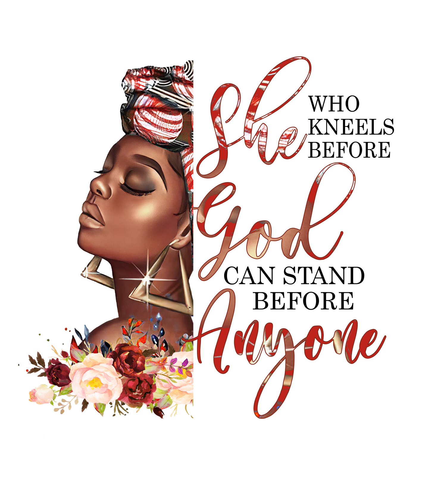 She who kneels Affirmation DTF Transfers