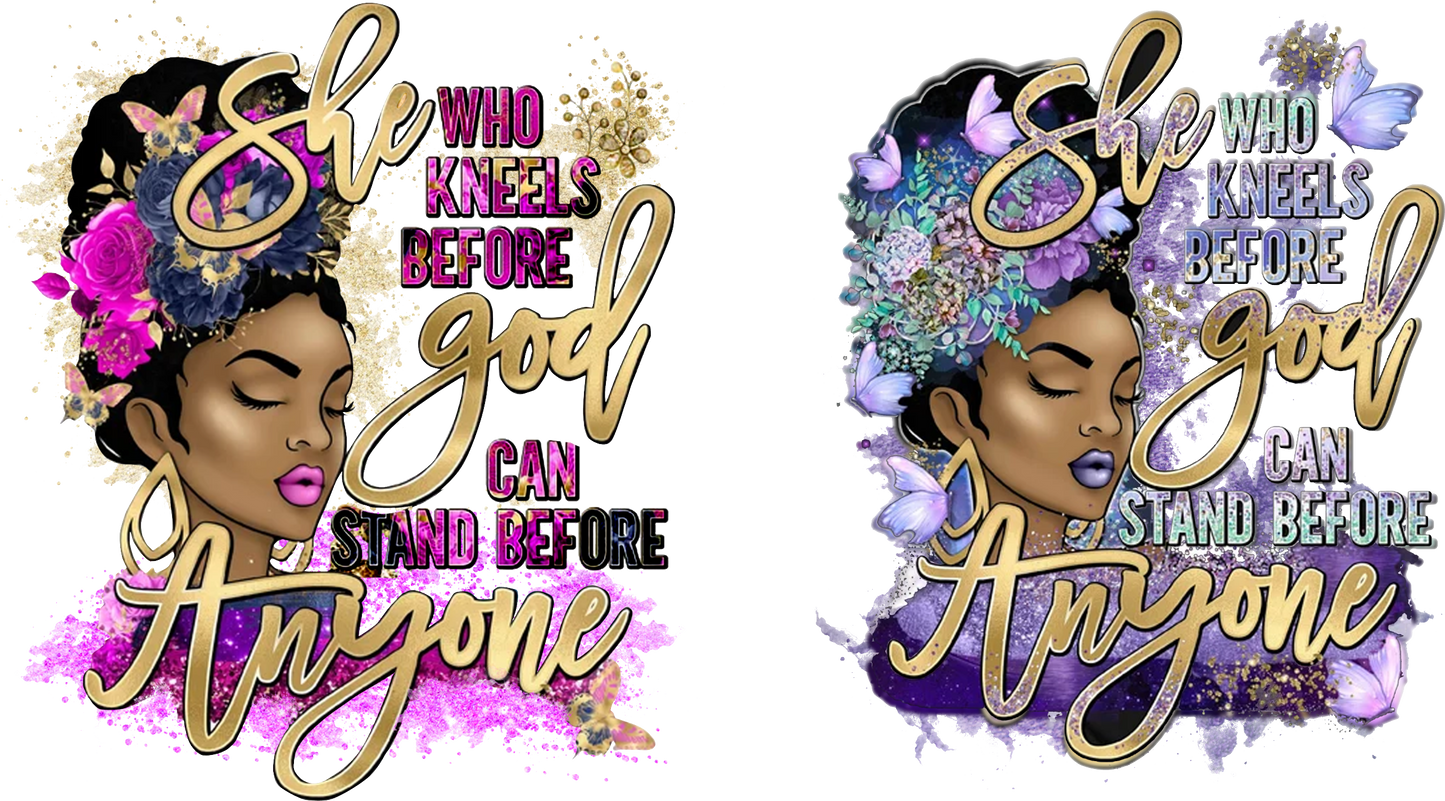 She who Kneels before GOD-DTF Transfers